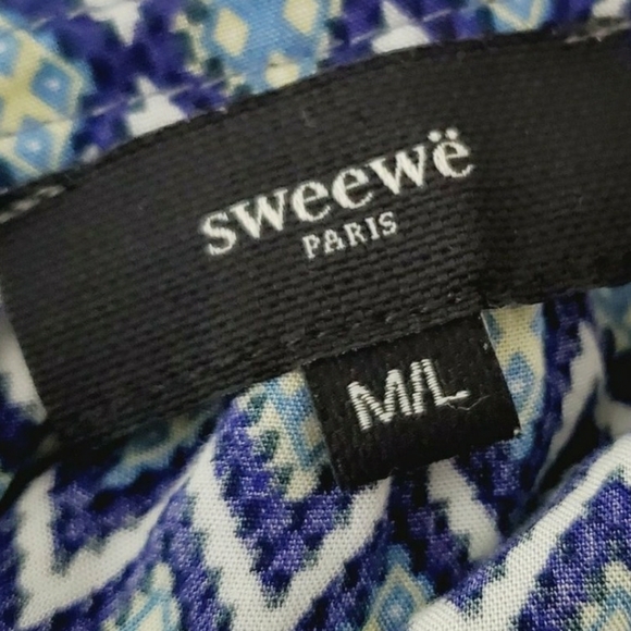 SOLD! Blue blouse M/L by Sweewe Paris - Picture 4 of 7